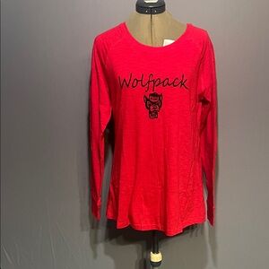 Boxercraft Women's Red Wolfpack Long Sleeve Tee